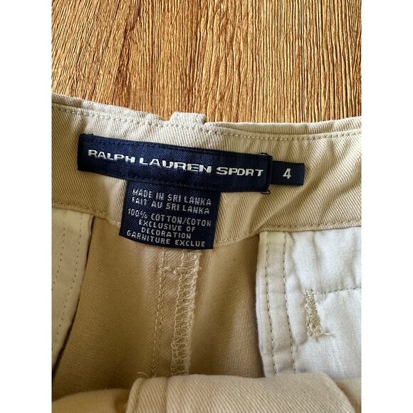 Ralph Lauren Sport Vtg Low Rise Khaki Shorts Size 4 - Picture 3 of 9